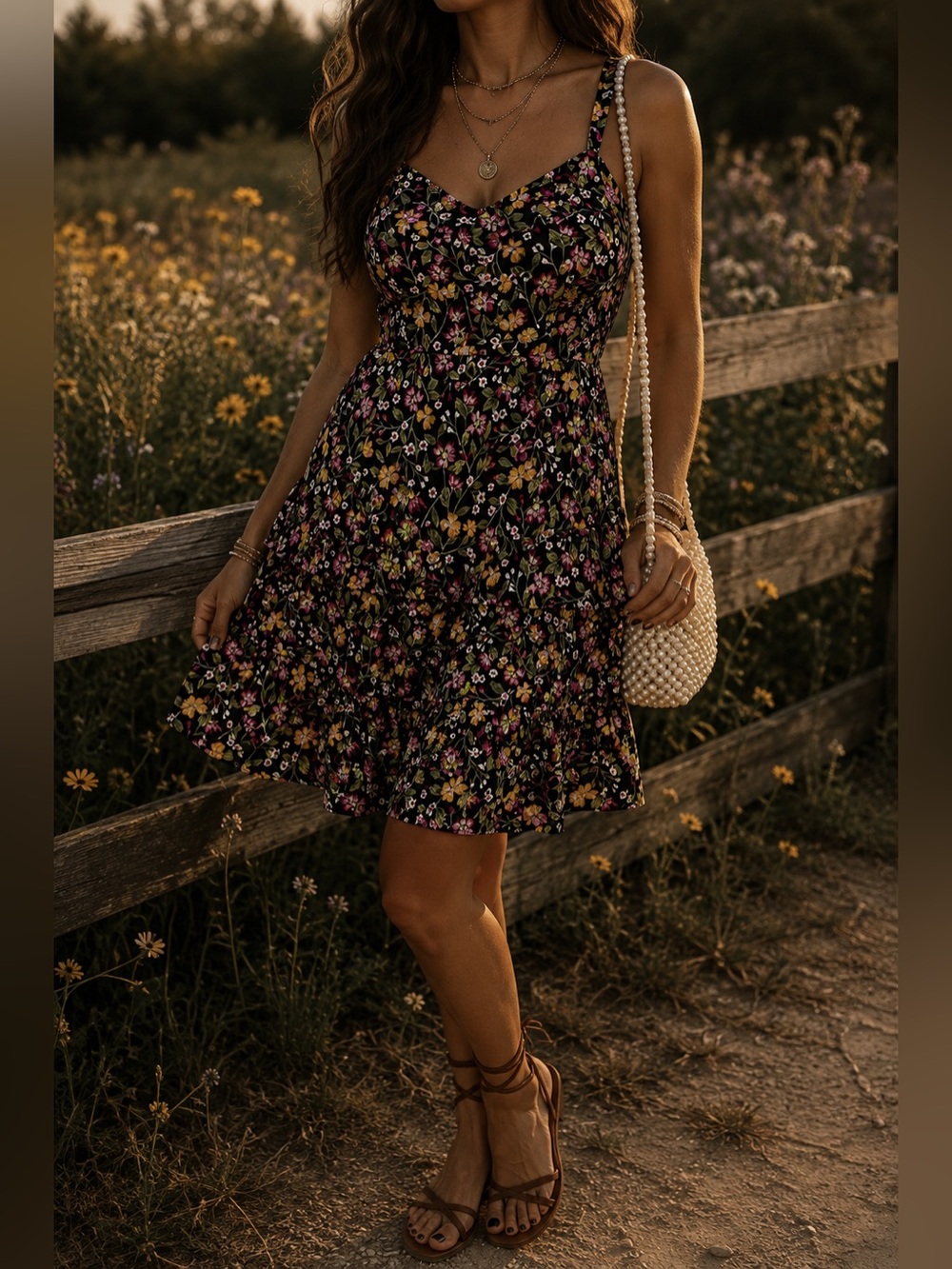 Old Navy Women’s Floral Spaghetti Strap Lightweight Tiered Midi Dress Size XL